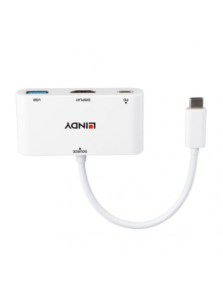Adaptor Lindy LY-43340, USB Type C to HDMI with USB Type A port