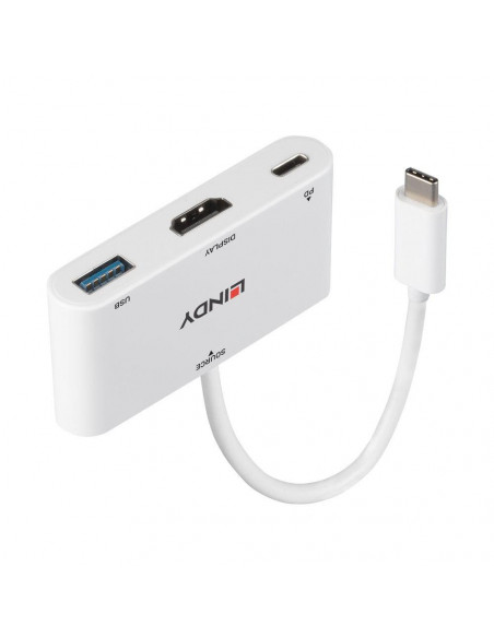 Adaptor Lindy LY-43340, USB Type C to HDMI with USB Type A port