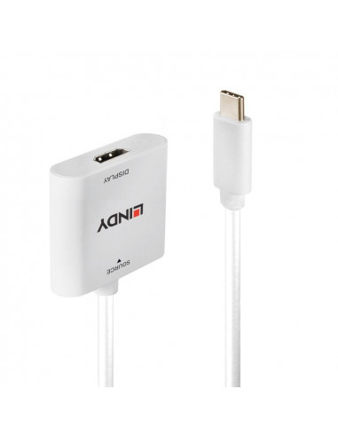 Adaptor Lindy LY-43339, USB Type C to HDMI, alb,LY-43339