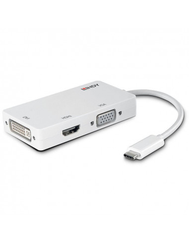 Adaptor Lindy LY-43273, USB 3.1 to Triple Display, alb,LY-43273