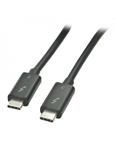 Cablu Lindy LY-41556, Thunderbolt 3, 1m, negru,LY-41556