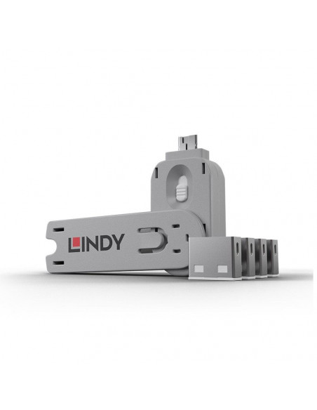 Lindy LY-40454, USB Type A Port Blocker Key, 4 bucati