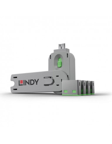 Lindy LY-40453, USB Type A Port Blocker Key, 4 bucati