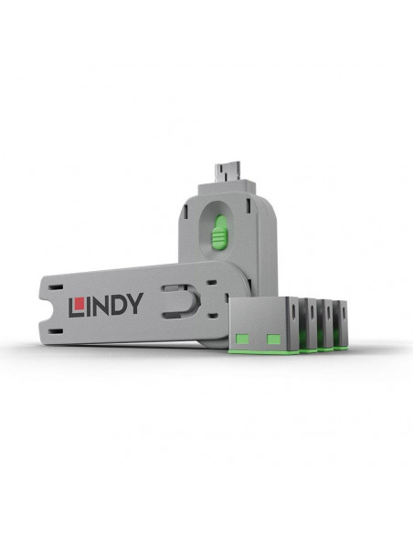 Lindy LY-40453, USB Type A Port Blocker Key, 4 bucati