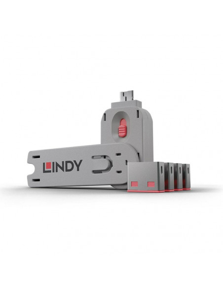 Lindy LY-40450, USB Type A Port Blocker Key, 4 bucati