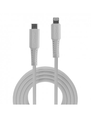 Cablu Lindy LY-31318, Type C to Lightning, 3m, alb,LY-31318