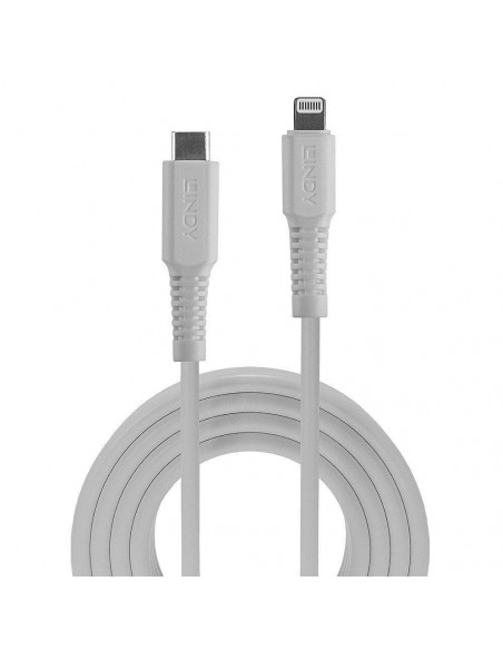 Cablu Lindy LY-31318, Type C to Lightning, 3m, alb,LY-31318