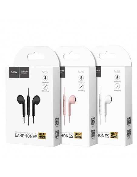 Handsfree Casti EarBuds HOCO M55 Memory Sound, Cu microfon, 3.5