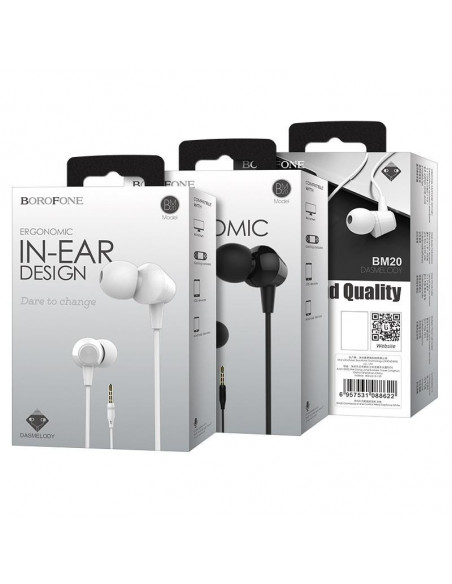 Handsfree Casti In-Ear Borofone Melody BM20, Cu microfon, 3.5