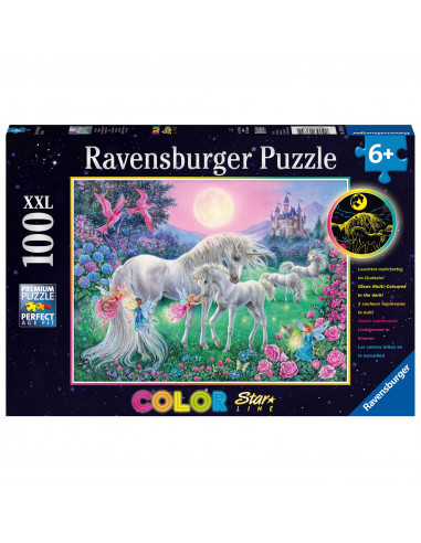 Puzzle Unicorni La Lumina Lunii, 100 Piese Starline,RVSPC13670