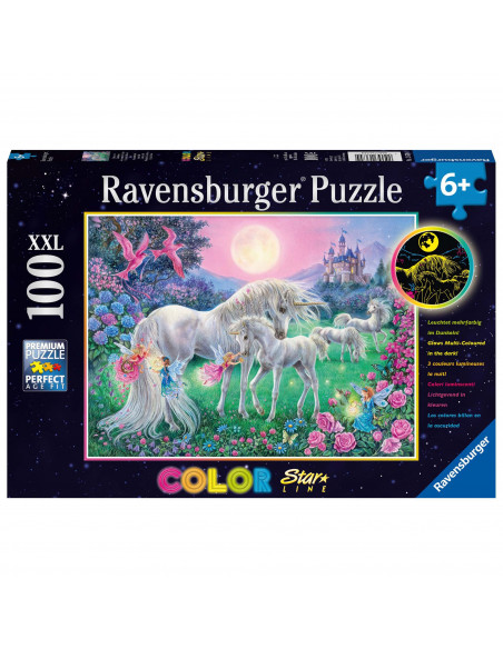 Puzzle Unicorni La Lumina Lunii, 100 Piese Starline,RVSPC13670