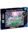Puzzle Unicorni La Lumina Lunii, 100 Piese Starline,RVSPC13670
