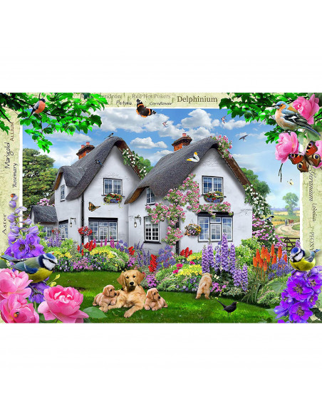 Puzzle Casuta Cu Flori Si Animale, 1000 Piese,RVSPA19496