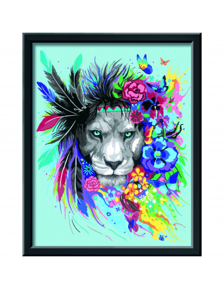 Pictura Pe Numere - Leu Colorat,RVSPBN20130