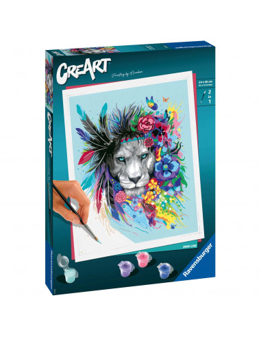 Pictura Pe Numere - Leu Colorat,RVSPBN20130
