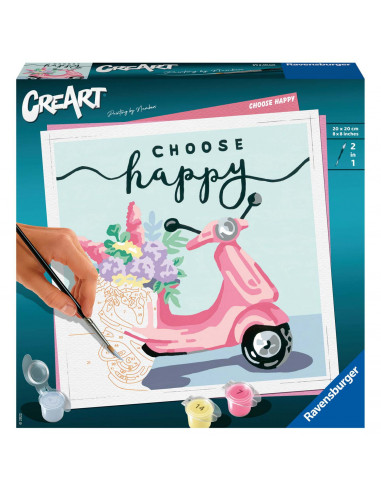 Pictura Pe Numere - Scuter Choose Happy,RVSPBN20125
