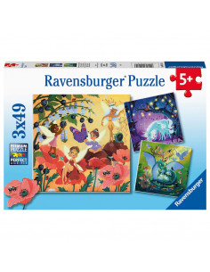 Puzzle Personaje Magice, 3X49 Piese,RVSPC05181 2