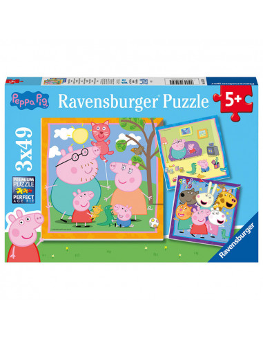 Puzzle Peppa Pig, 3X49 Piese,RVSPC05579
