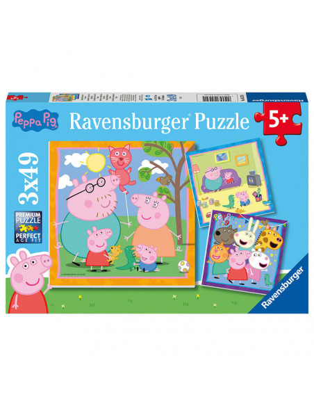 Puzzle Peppa Pig, 3X49 Piese,RVSPC05579