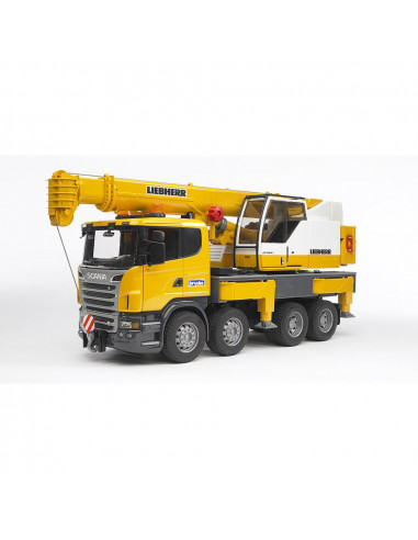 Bruder - Camion Cu Macara Scania R-Series Liebherr Cu Lumini Si