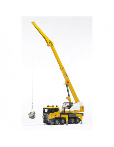Bruder - Camion Cu Macara Scania R-Series Liebherr Cu Lumini Si