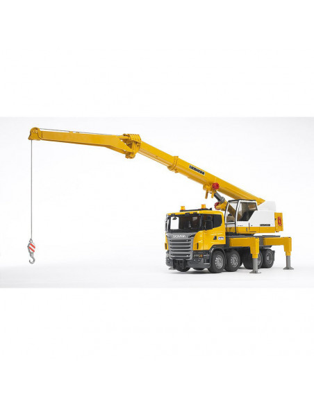 Bruder - Camion Cu Macara Scania R-Series Liebherr Cu Lumini Si