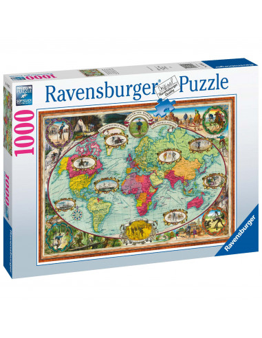 Puzzle Harta Lumii, 1000 Piese,RVSPA16995