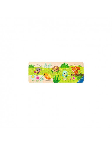 Puzzle Lemn Animalute, 5 Piese,RVSPC03122