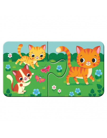 Puzzle Animale Si Puiutii Lor, 9X2 Piese,RVSPC03123