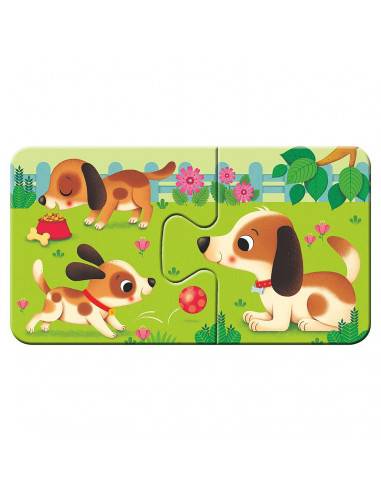 Puzzle Animale Si Puiutii Lor, 9X2 Piese,RVSPC03123