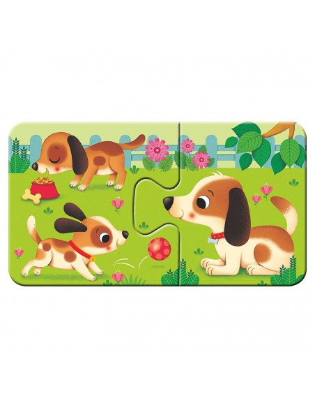 Puzzle Animale Si Puiutii Lor, 9X2 Piese,RVSPC03123
