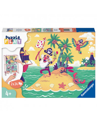 Puzzle Si Joc Aventura Piratilor, 2X24 Piese,RVSPC05591
