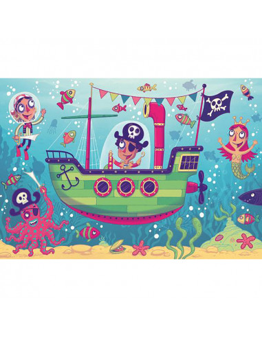 Puzzle Si Joc Barca Piratilor, 2X24 Piese,RVSPC05592