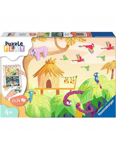 Puzzle Si Joc Expeditie In Jungla, 2X24 Piese,RVSPC05593 2