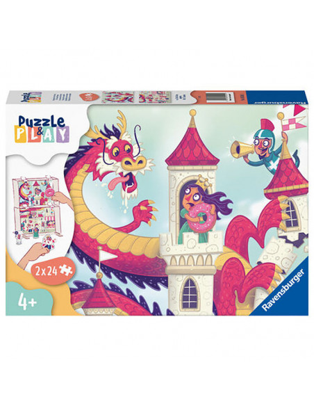 Puzzle Si Joc Dragon, 2X24 Piese,RVSPC05595