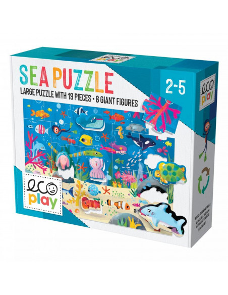 Headu Ecoplay - Puzzle Animalute In Ocean,HE29563