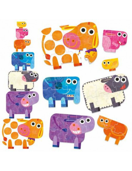 Headu Ecoplay - Puzzle-Uri Progresive Animale Mari Si