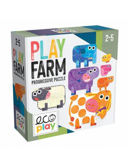 Headu Ecoplay - Puzzle-Uri Progresive Animale Mari Si
