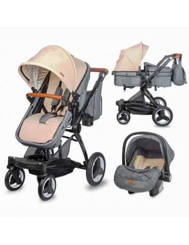 Carucior transformabil 3in1 Coccolle Ambra Safari Beige