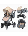 Carucior transformabil 3in1 Coccolle Ambra Safari Beige