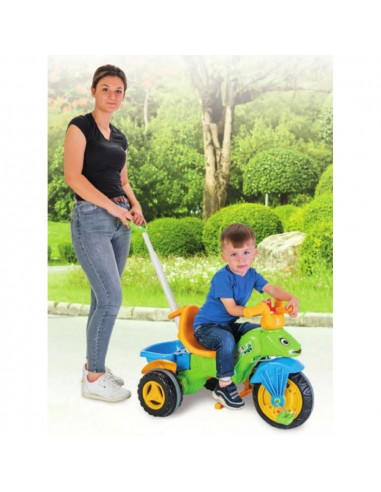 Tricicleta Pilsan Caterpillar green cu maner,PL-07-128-GR