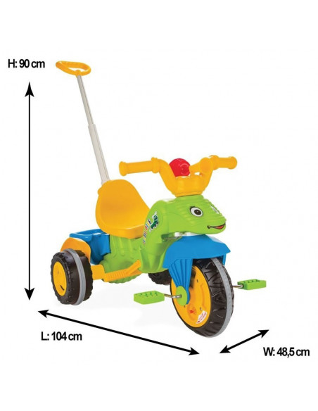 Tricicleta Pilsan Caterpillar green cu maner,PL-07-128-GR