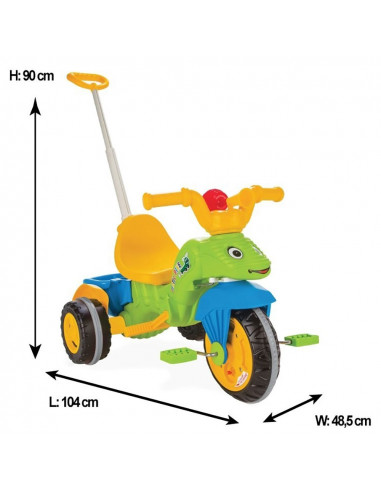 Tricicleta Pilsan Caterpillar orange cu maner,PL-07-128-OR