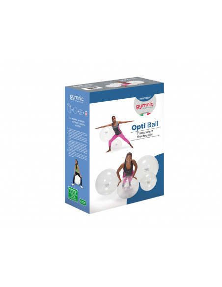 Minge fizioterapie transparenta Opti Ball, de 65 cm,Gym9665