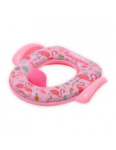 Reductor moale pentru toaleta, cu manere, Pink