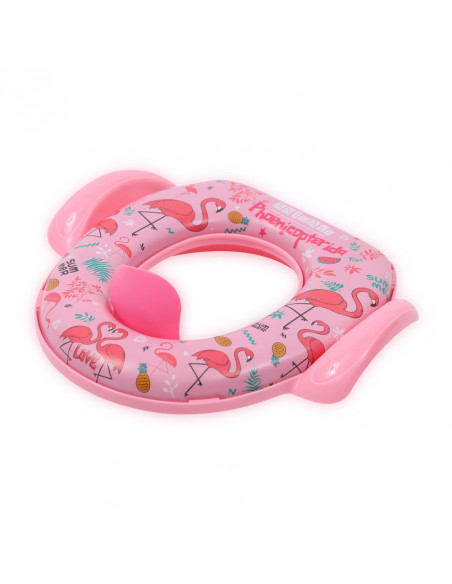 Reductor moale pentru toaleta, cu manere, Pink