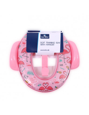 Reductor moale pentru toaleta, cu manere, Pink