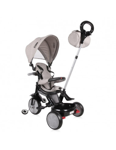 Tricicleta pentru copii, Lucky Crew, multifunctionala, Grey &