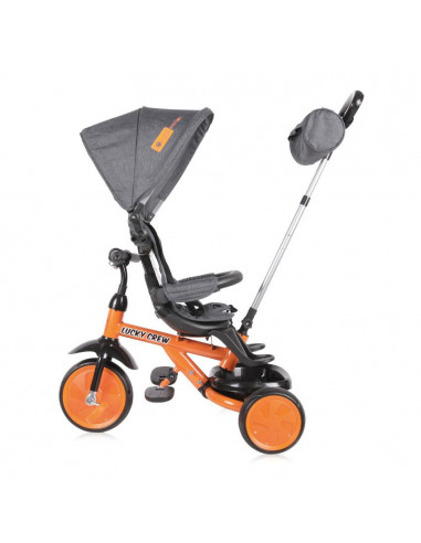 Tricicleta pentru copii, Lucky Crew, multifunctionala, Black &