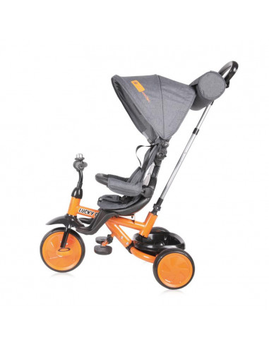 Tricicleta pentru copii, Lucky Crew, multifunctionala, Black &